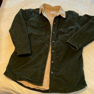 Women’s Wranglerr olive green corduroy jacket M with pockets